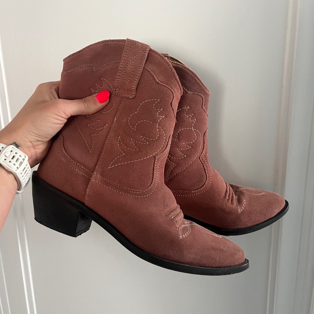 Free People Western Suede Boots